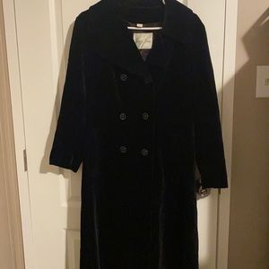 Surrey Classics or Canada  long velvet trench coat